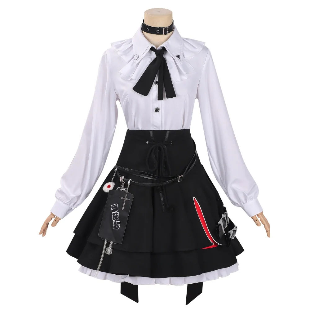 NTE Lacrimosa Cosplay Costume Neverness to Everness Lacrimosa Coat Shirt Skirt Socks Full Set view 2