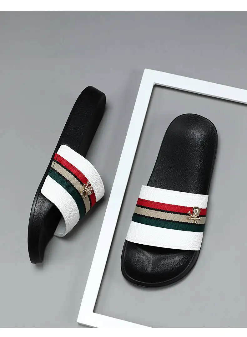 Hausschuhe für Herren und Damen, hochwertige Strandhausschuhe, rutschfeste Schlafzimmer-Slides, leichte Luxus-Slides, Flip-Flops, Übergröße 36-48 – Detail 21