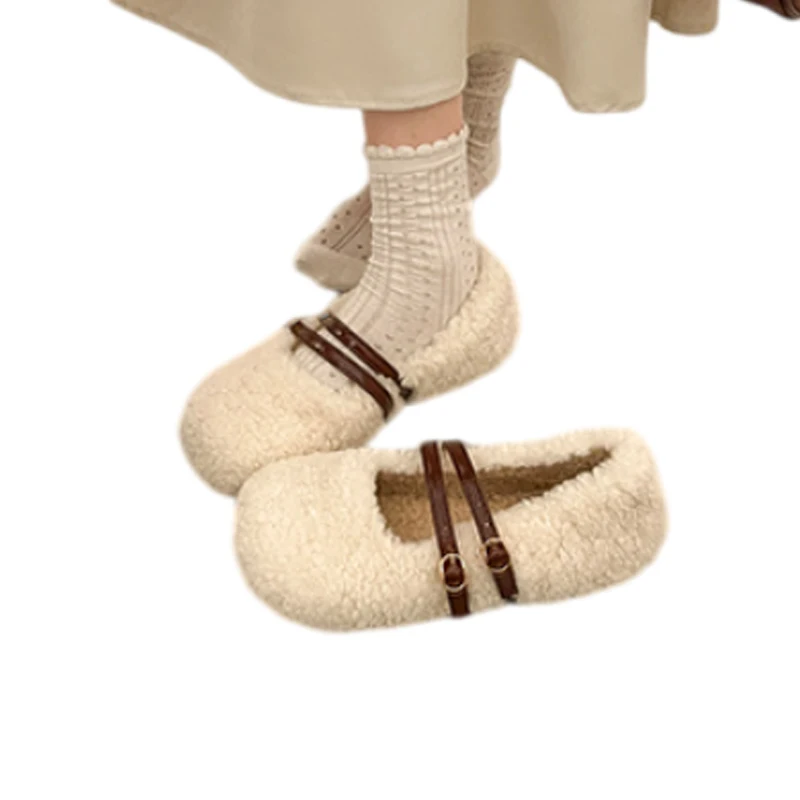 الفراء النساء أحذية مسطحة شتاء دافئ أحذية رياضية مريحة موضة حذاء كاجوال الضحلة عدم الانزلاق امرأة أحذية رياضية 2025 الاتجاه بوتاس موهير #6