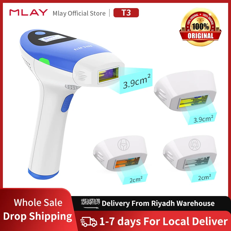 

Mlay T3 IPL Laser Hair Removal Device with 500000 Shots Replaceable Lamp Heads Epilator for Body Facial Bikinis Home Use