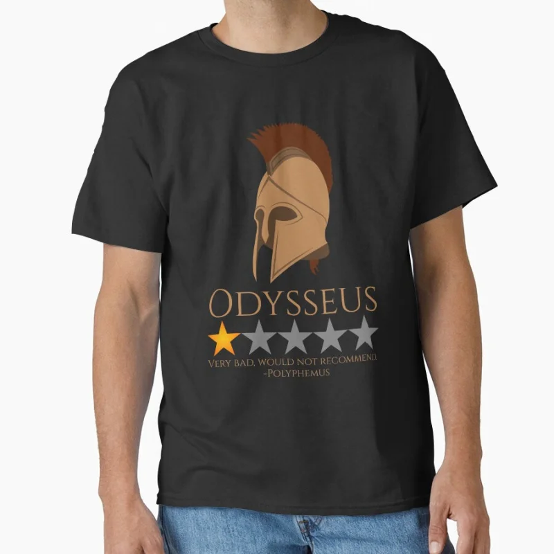 

Odysseus - Ancient Greek Mythology Meme - Polyphemus Funny gift T shirt for men large size Adult Tops S-6XL