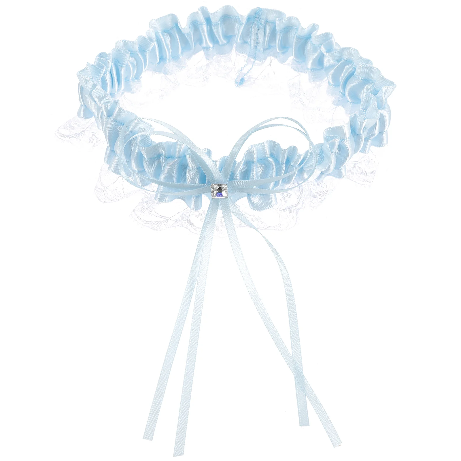 Bride Lace for Wedding Blue Garters Bridal Bowknot Leg Prom Yandere Simulator Cosplay Belts