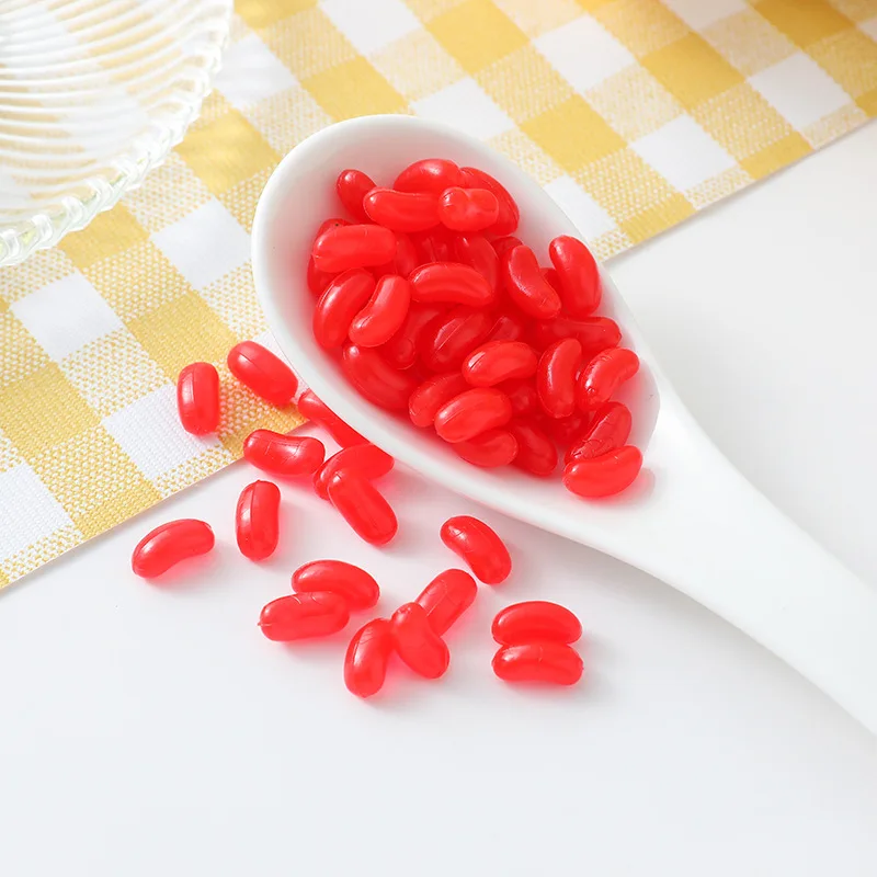 Kawaii Jelly Bean Candy Cabochon, schönes Puppenhaus, gefälschte Süßigkeiten, Basteldekoration, 50 Stück/Lot – Detail 13