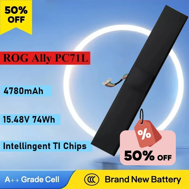 4780mAh Brand New 15.48V 74Wh C41N2208 for ROG Ally PC71L Handheld Battery for ASUS RC71L Gaming Handheld Series +Free Tools