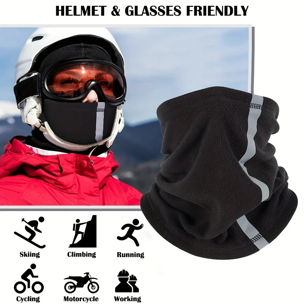 1PC Outdoor Winter Warm Fleece Neck Scarves Skiing Neck Cover Mask Motorcycle Half Face Mask Scarf Riding Biker Windproof