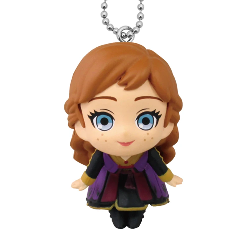 ديزني فروزن إلسا آنا ألعاب شخصيات الحركة ملكة الثلج أنيمي الشكل اللعب المفاتيح حقيبة الظهر قلادة هدايا لطيف للأطفال #2