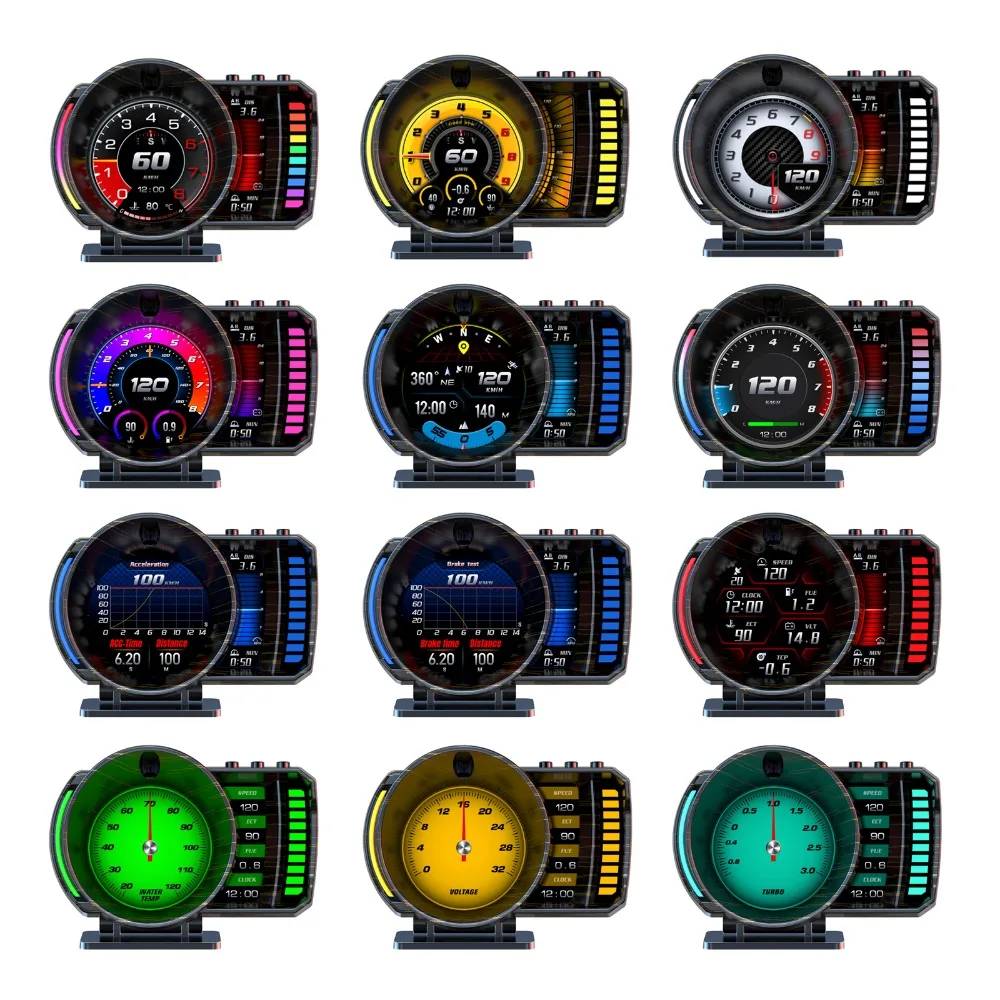 Newest Version HUD P28 OBD+GPS Dual System Smart Gauge Speeding Alarm Universal Head Up Display