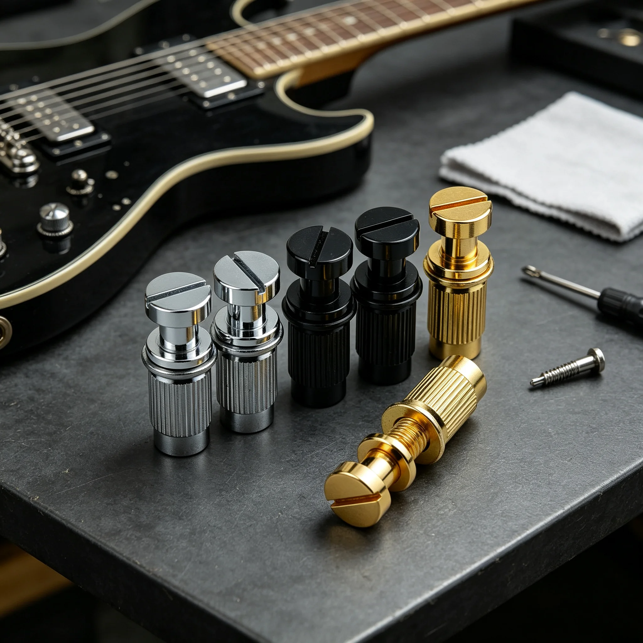 Guyker LP Electric Guitar Lock Bridge Column Set, Anti-Loosening Bridge Lock Column Guitar Replacement Parts