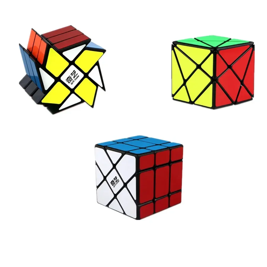 Qiyi Windmill /Fisher /Axis 3x3 Black / Puzzle bez naklejek Magic Cube Zabawki dla dzieci Prezent Zabawka Cubo Magico