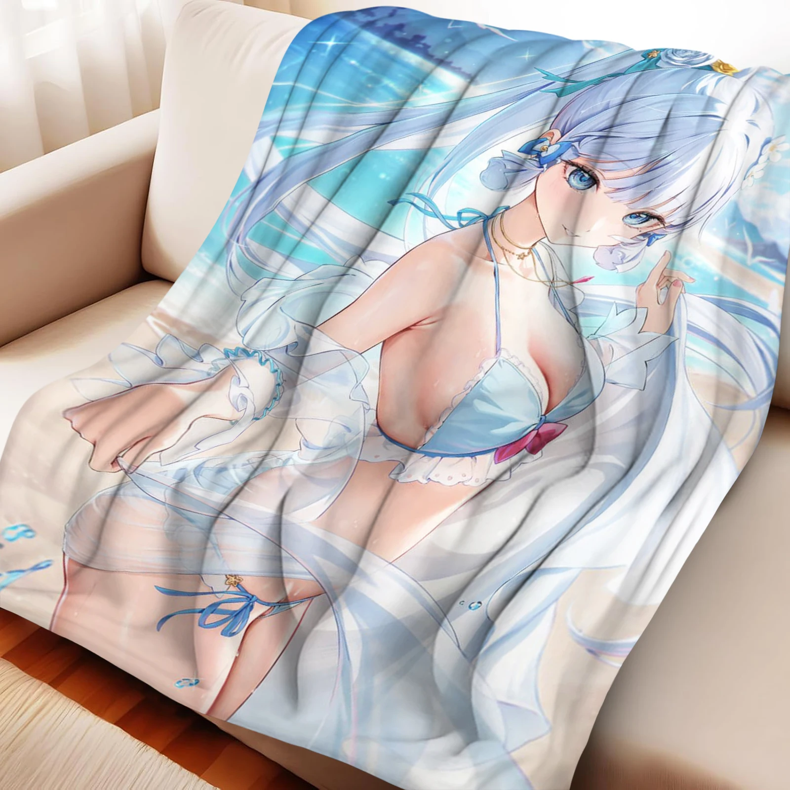 

Cartoon Flannel Blanket – Warm, Lightweight, Machine Washable (Ideal for Home & Office)