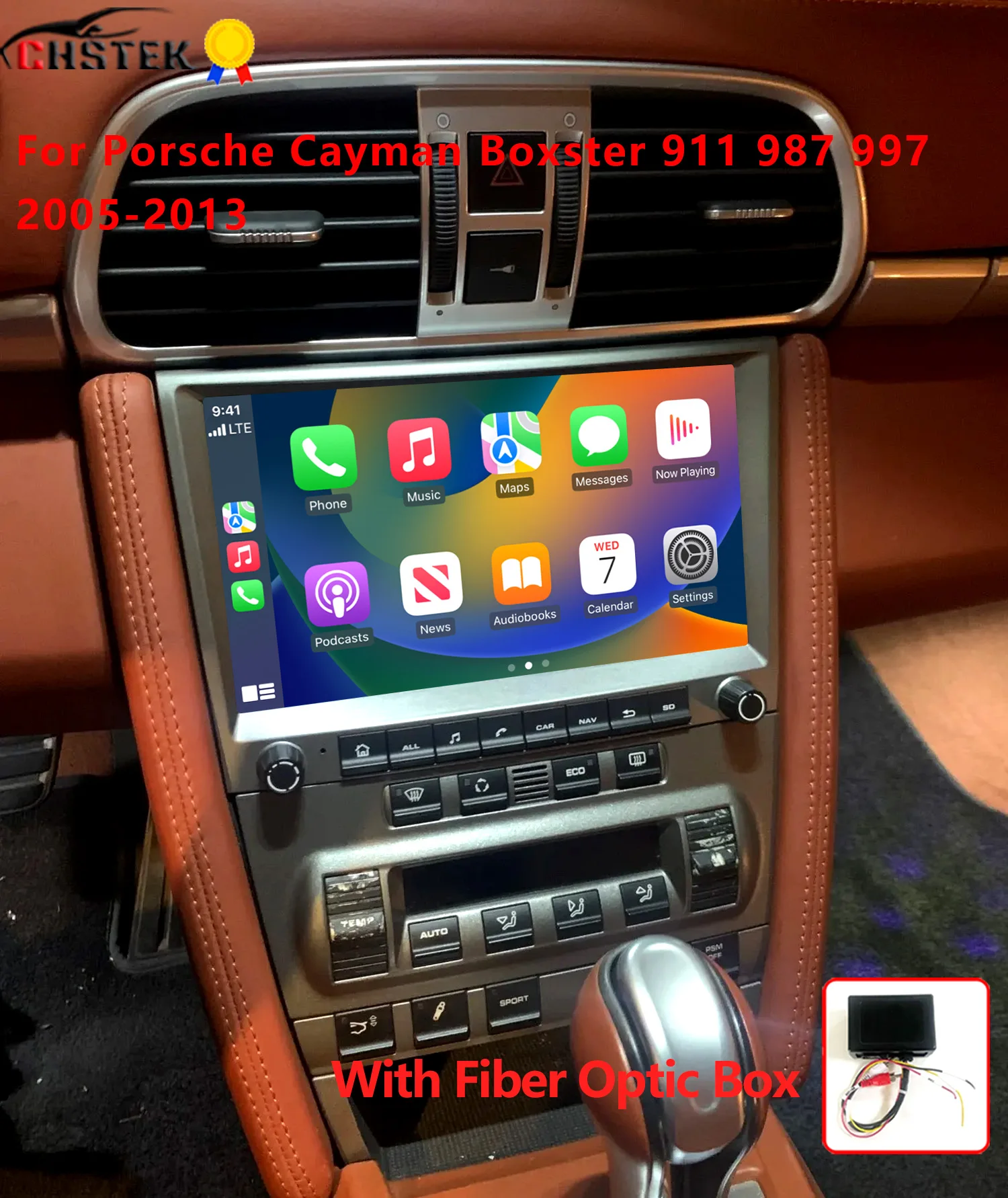 CHSTEK For Porsche 911 997 987 Cayman Boxster Car Radio Carplay Android 13 Navigation WIFI 4G RDS FM Multimedia Player Autoradio