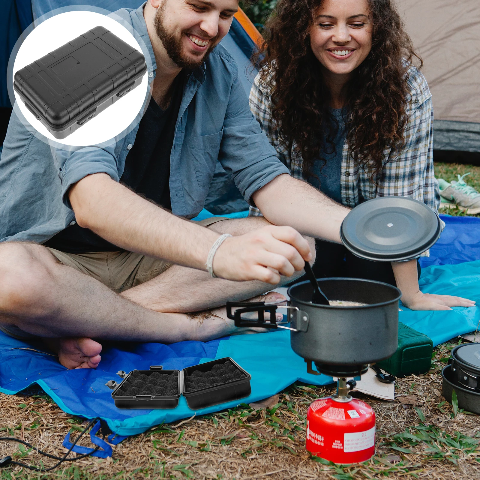 

Waterproof Airtight Shockproof Storage Box Portable Plastic Container For Camping Outdoor Survival Lightweight Durable Container