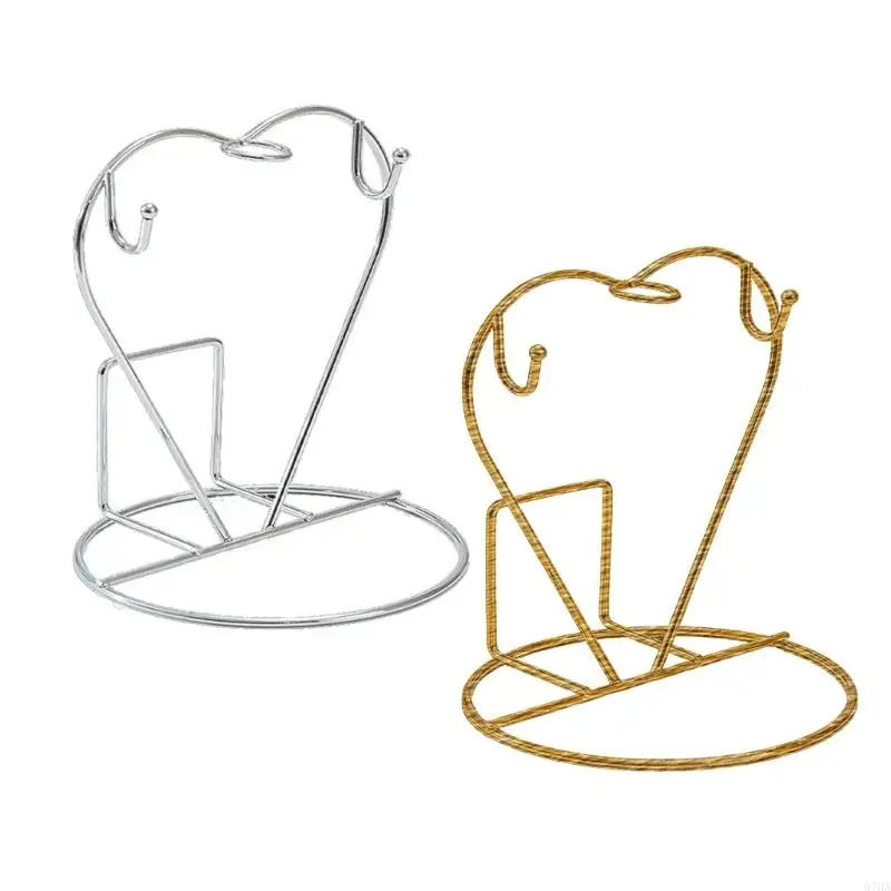 Elegant Metal Coffee Cup And Saucer Holder Iron Construction Plate Storage Rack Kitchen Cabinet Counter Shelf 87HA
