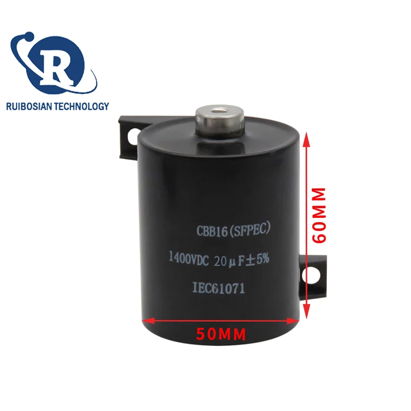 Black cylinder 1400V 20UF 50MM*60MM Welding machine capacitor