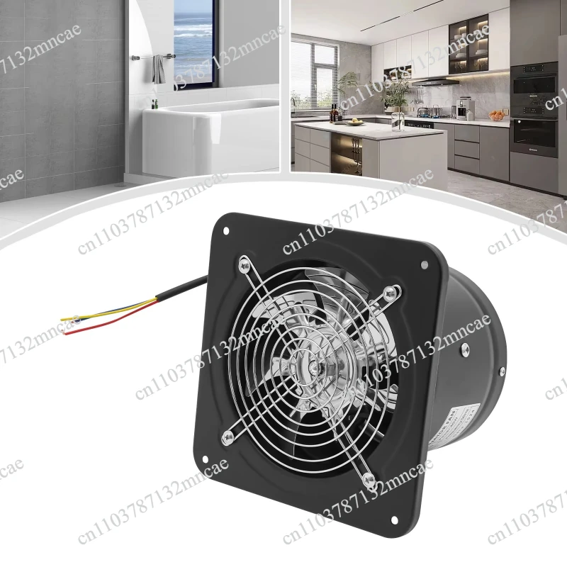 6/7/8/10 Inch Exhaust Fan 2800RPM High Speed Wall Mounted Extractor Fan for Kitchen Bathroom Ventilation