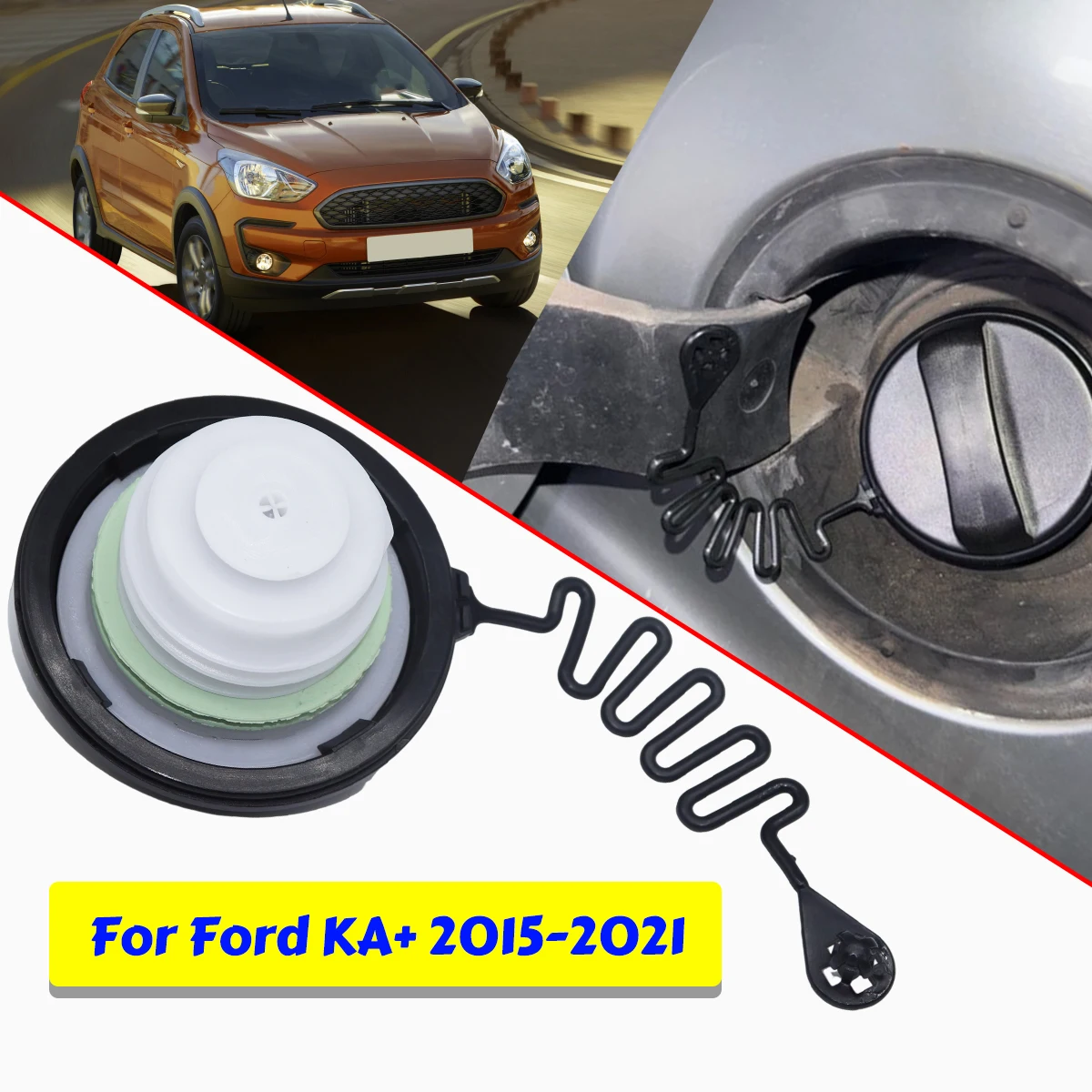 

For Ford KA+ 15-2021 Fuel Tank Filler Cap Assy Petrol Diesel Models Plug Cover Replace Engine Light Gas Evap Leakage Spare Parts