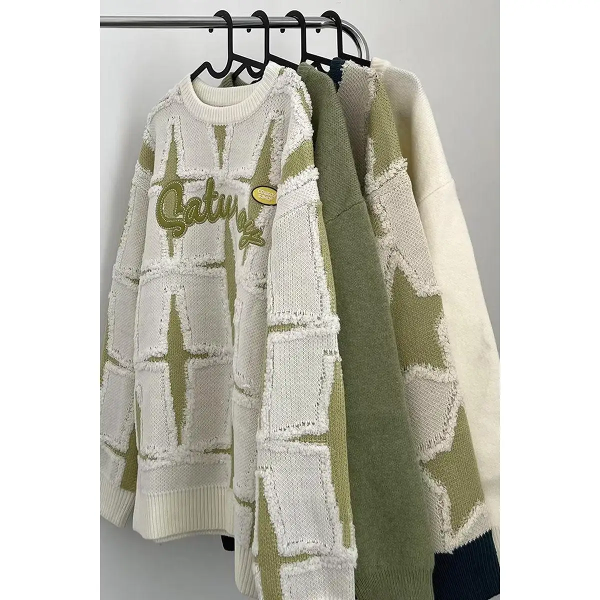 

American Street Sle round Ne Knitwear Men's Lazy Casual Sweater Soft Polyester Fiber Winter Season Regular Fit Button Door