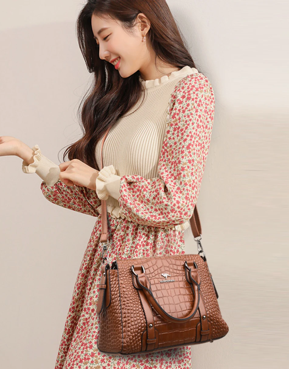 Luxury Designer Handbag Brand High Quality Soft Leather Shoulder Crossbody Bag for Women Bag Large Capacity Leisure Handbag 2026