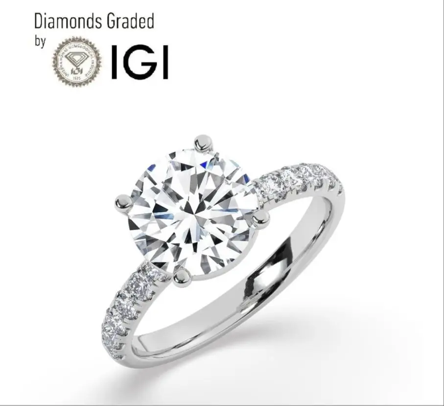 

IGI 2.00 CT Solitaire Lab-Grown Round Diamond Engagement Ring 14K White Gold CVD HPHT Diamond DFE VS -VVS