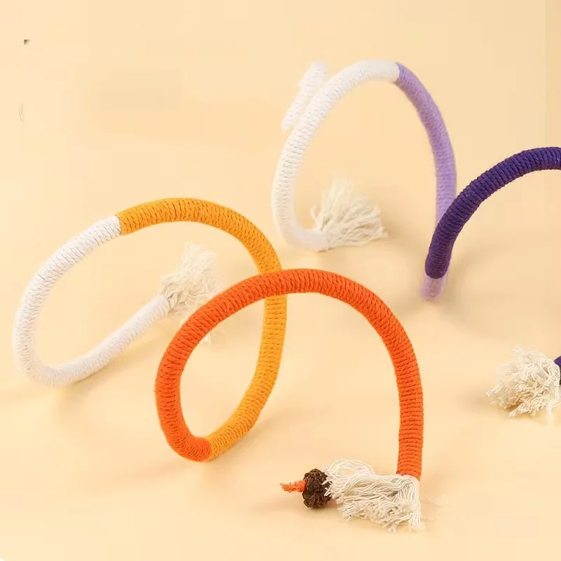 Cat Chew Toys Interactive Molar Cotton Rope Toys Silvervine Cat Teaser Toy Clean Mouth Kitten Play Toy Pet Supplies Accessories