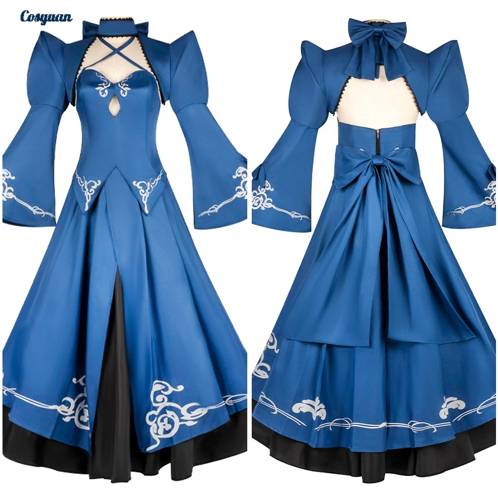 

Game Stay Night of Fate Cosplay Altria Pendragon Dress Clothes Party Disguise Roleplay Halloween Costume Carnival Outfits Suits