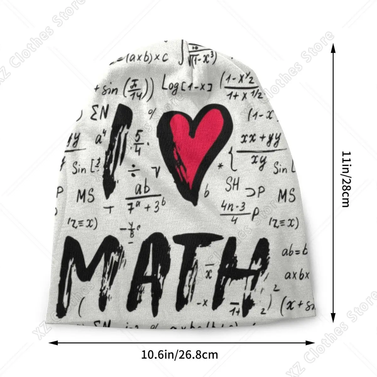 Custom Math Lovers Beanie Cap Unisex Bonnet Homme Knit Hats Street Outdoor Ski  Mathematics Teacher Skullies Beanies Caps