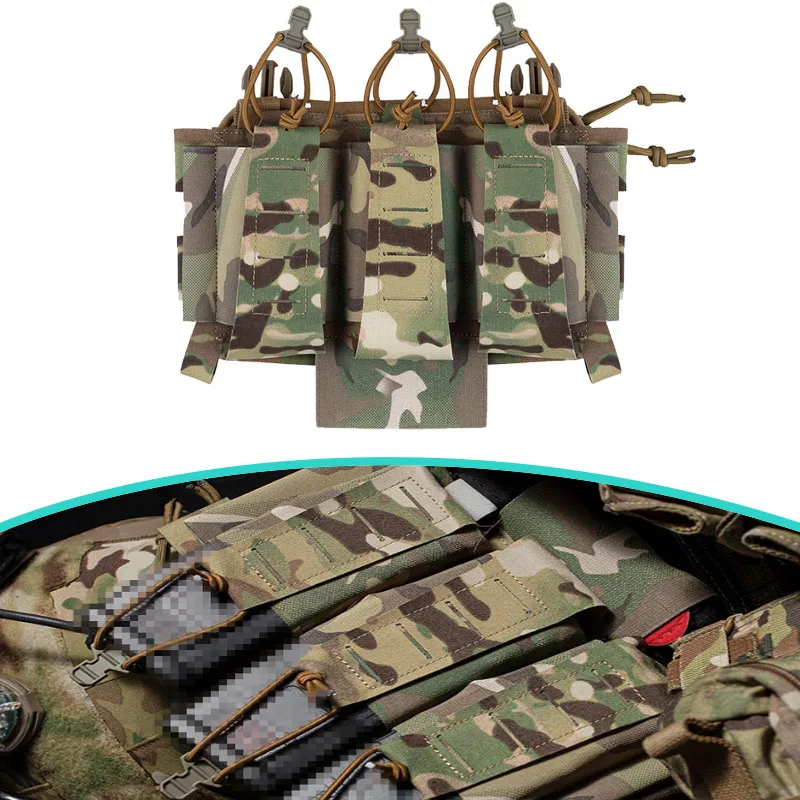 

Tactical Lightweight Flip Triple Magazine Bag Sticking System Paintball Shooting Accessories Shooting Waist Bag Hunting
