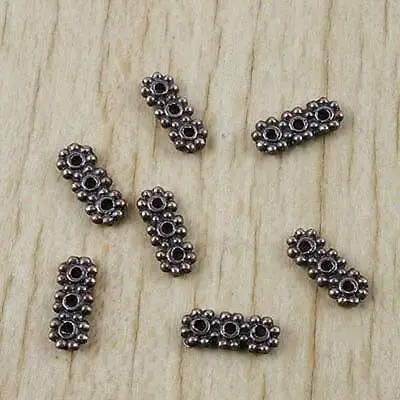 

60pcs 10.3*4.2mm hole:1.1mm copper-tone 3 in 1 spacer beads h2900