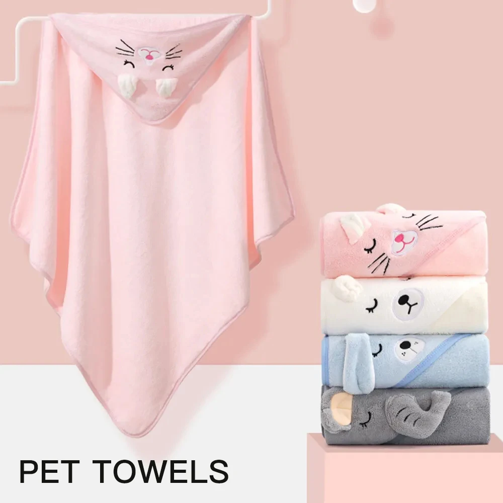 Autumn And Winter Warm Pet Bathrobe Quick-drying Dog Towel Microfiber Absorbent Pet Bathing Towel