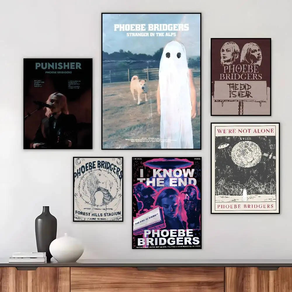Rapper Album Cover Phoebe Bridgers Poster Art canvas HD aesthetic Printing Paper Wall Art for Living Room Bar fashion Home Decor