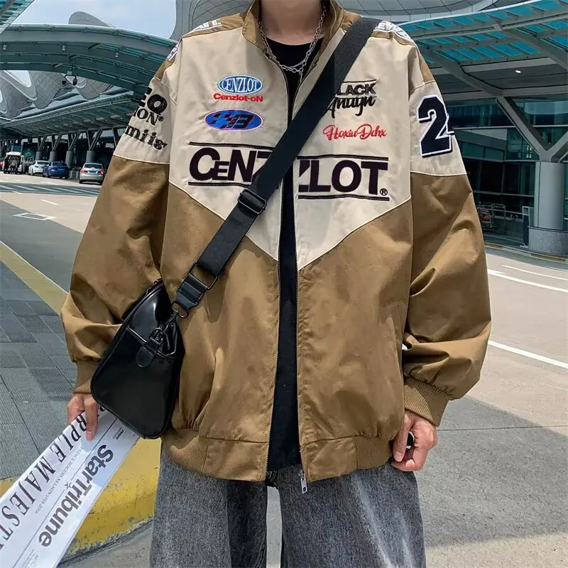 

Мужской осенне-зимний кардиган свободного кроя из полиэфирного волокна, тонкий, с бейсбольной строчкой, вес 5 кг, для мотоциклистов