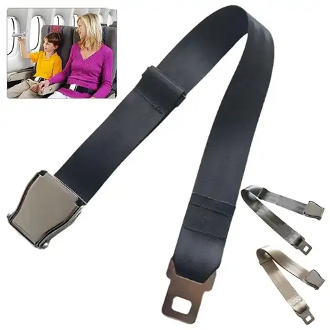 Two-point Airplane Belt Extender 7-32 Inches Adjustable Telescopic Belt Buckle For Fat People Pregnant Women E9q5