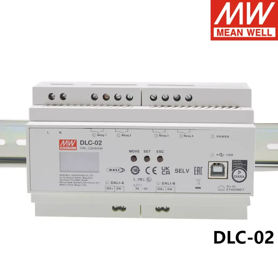 DLC-02-KN DLC-02 Taiwan MEAN WELL Power Supply DALI Digital Lighting Controller / -KN KNX to DALI-2 gateway