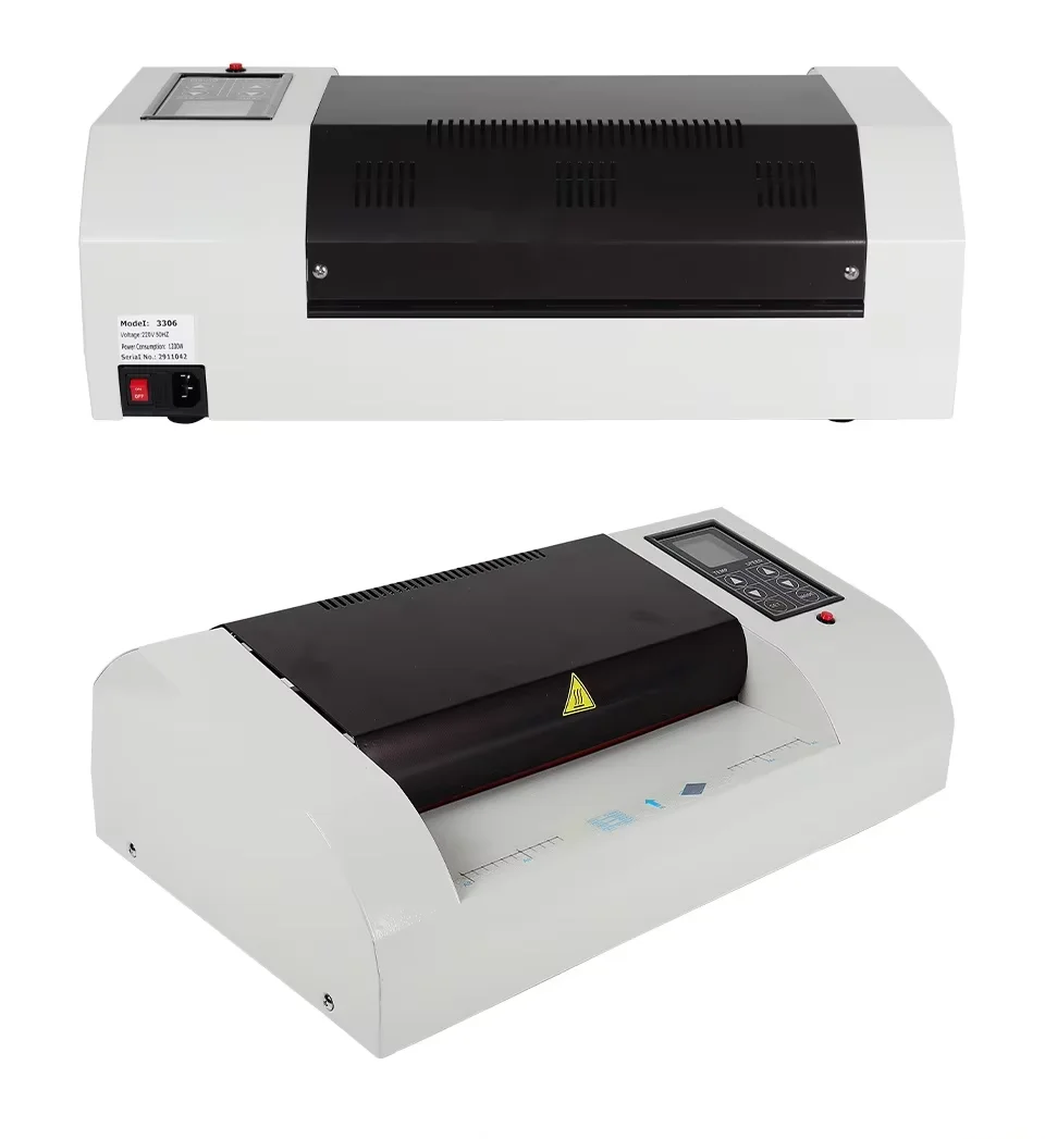 

BY-3306 Commercial-Grade A3 Laminator Machine, 330mm, 1.2mm Thick, Adjustable Speed, Silicone Roller 220V
