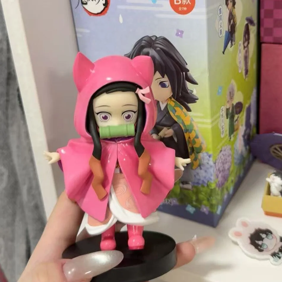 Demon Slayer Plum Regenschirm-Figuren Blindbox Q-Style PVC-Modell Sammlerstück Mystery Box Geschenk für Fans