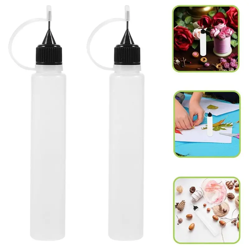 B23B Needle Tip Glue Bottles, 10Pcs Needle Glue Squeeze Bottle Precision Tip Applicator Translucent Glue Bottles