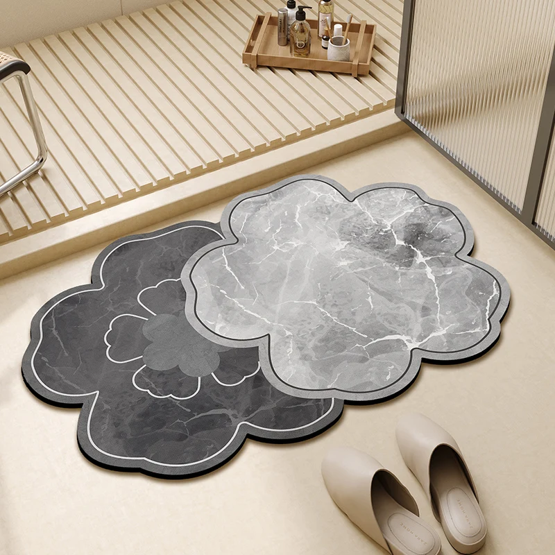Cloud bathroom floor mat, diatom mud, super absorbent mat, toilet quick-drying carpet, toilet door mat
