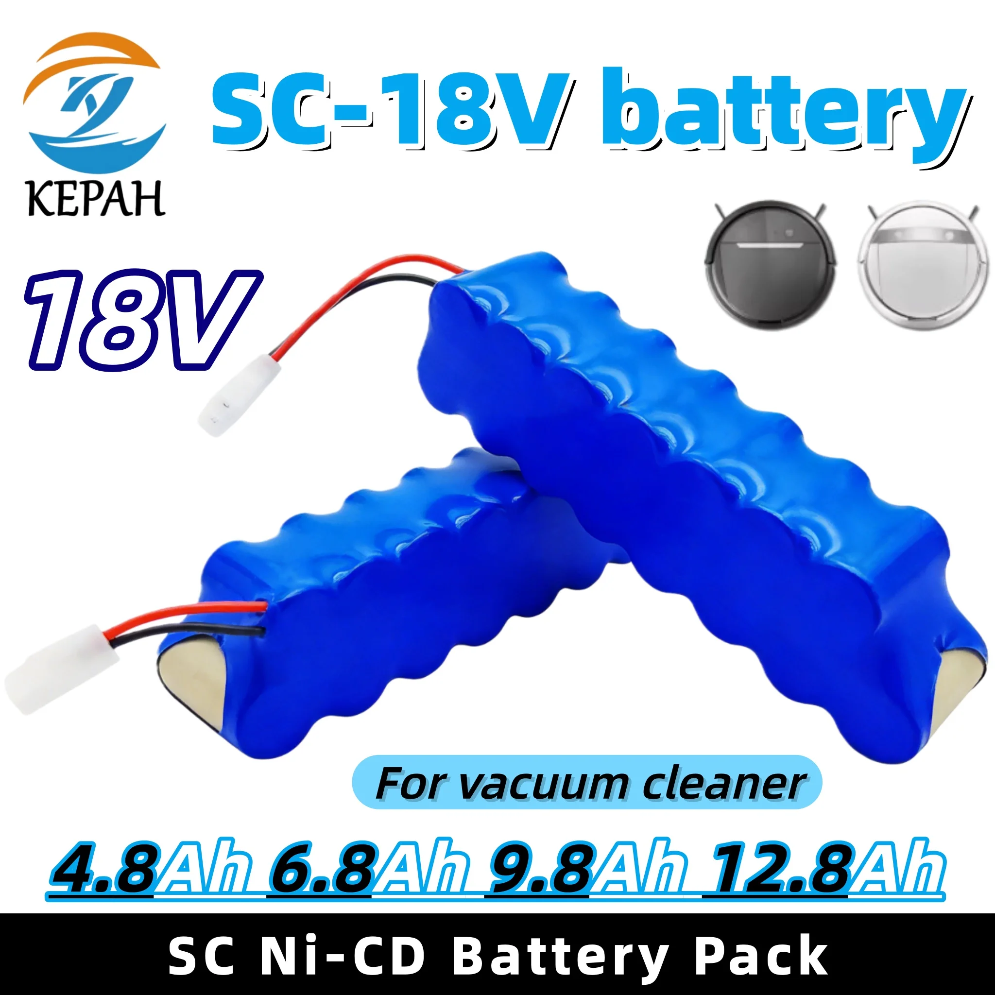 18V SC Ni-CD Replacement Battery｜4800-12800mAh Fits Rowenta RH8771 Vacuum High Compatibility