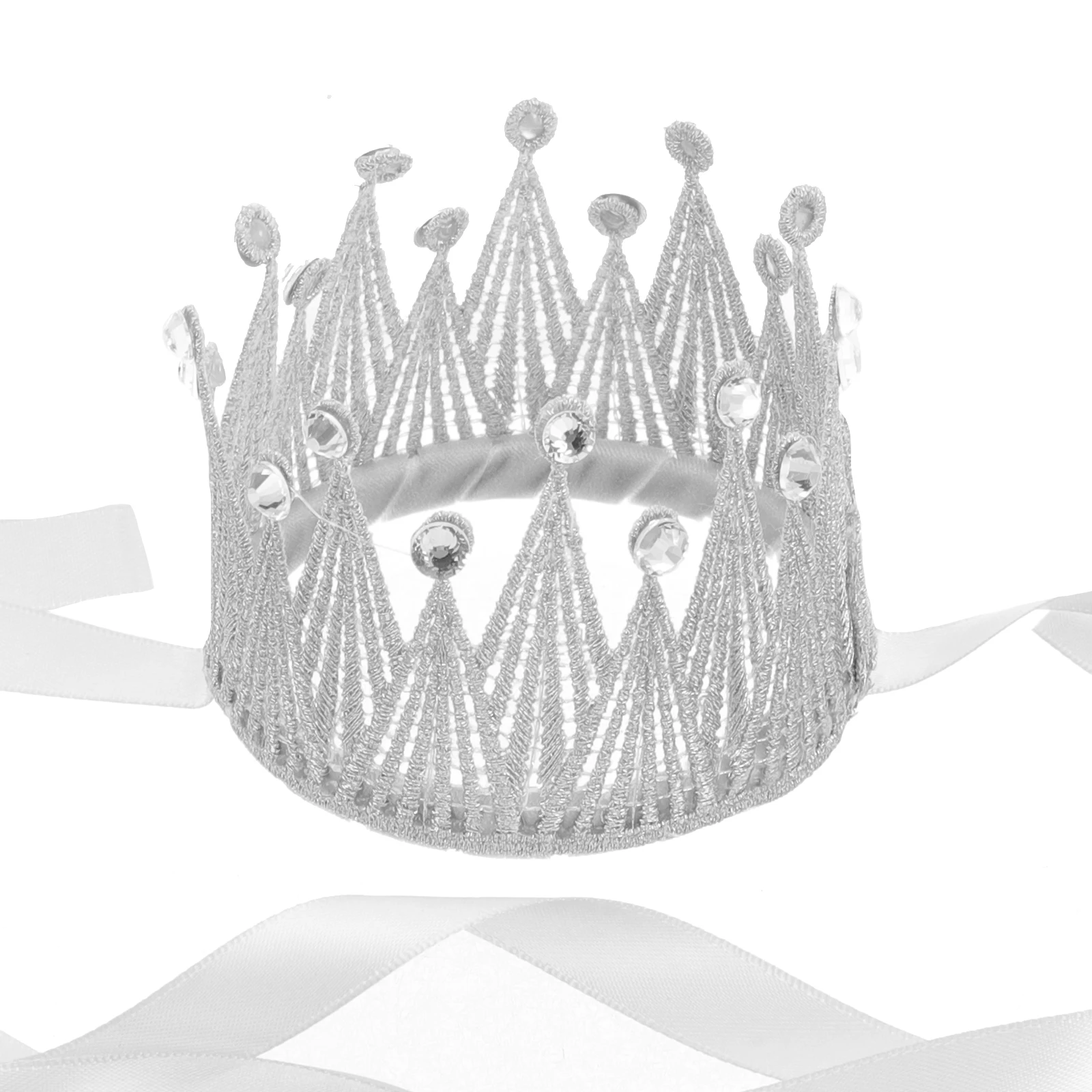 

Princess Crown Hair Accessory Golden Kids Birthday Crown for Girls Toddler Ribbon Fabric Material Long Term Use Photo Props