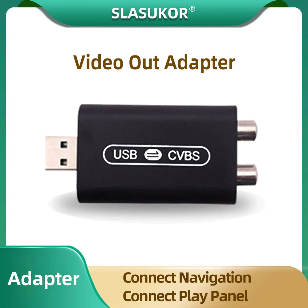 Video Output Adapter Cable For Headrest Back Rear Screen Car Stereo Radio Connect to TV Monito For Radio Android Radio Player