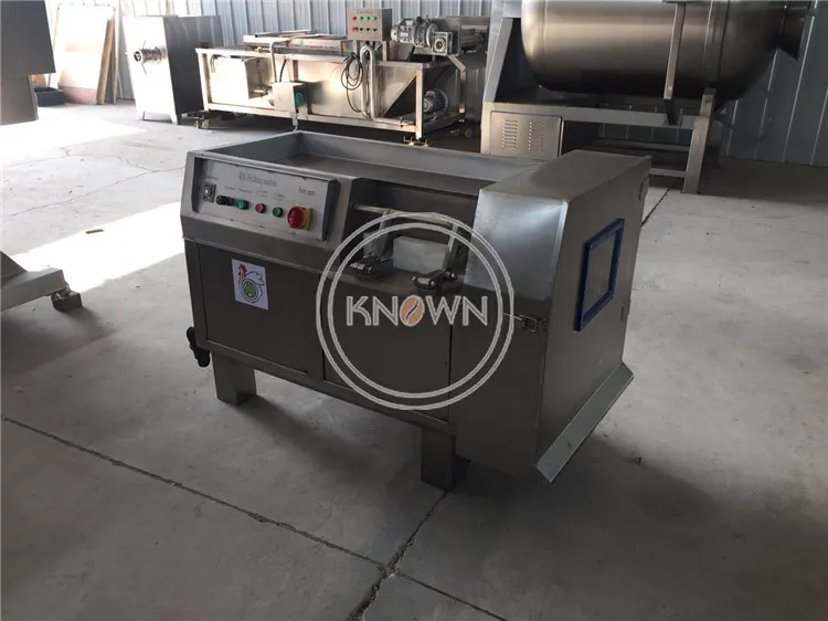300-400 kg/h máquina cortadora de dados de carne comercial máquina de corte em cubos de legumes para venda