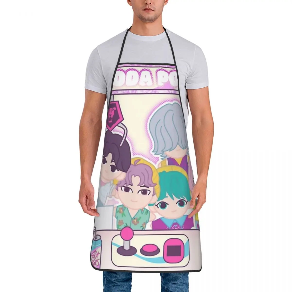 

Kpop Demon Hunter фартук модные бытовые кухонные аксессуары рабочие парикмахерские фартуки без кармана