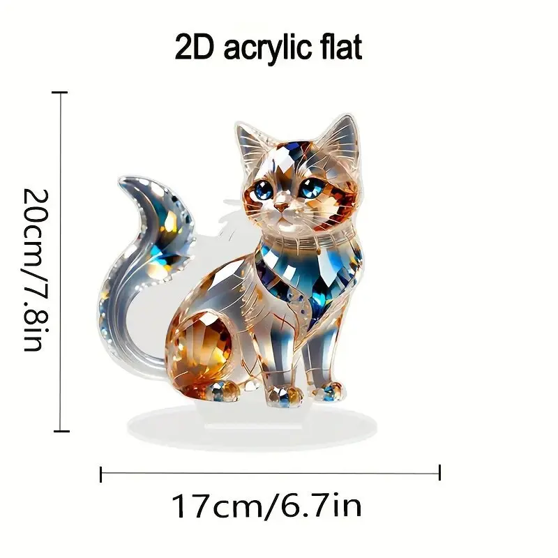 1 Stück Niedliche Kristall-Katzen-Skulptur als Heimdekoration, Schreibtisch-Deko, Ideales Geschenk für Schlafzimmer-Dekoration, Festival- und Partydekoration – Detail 12