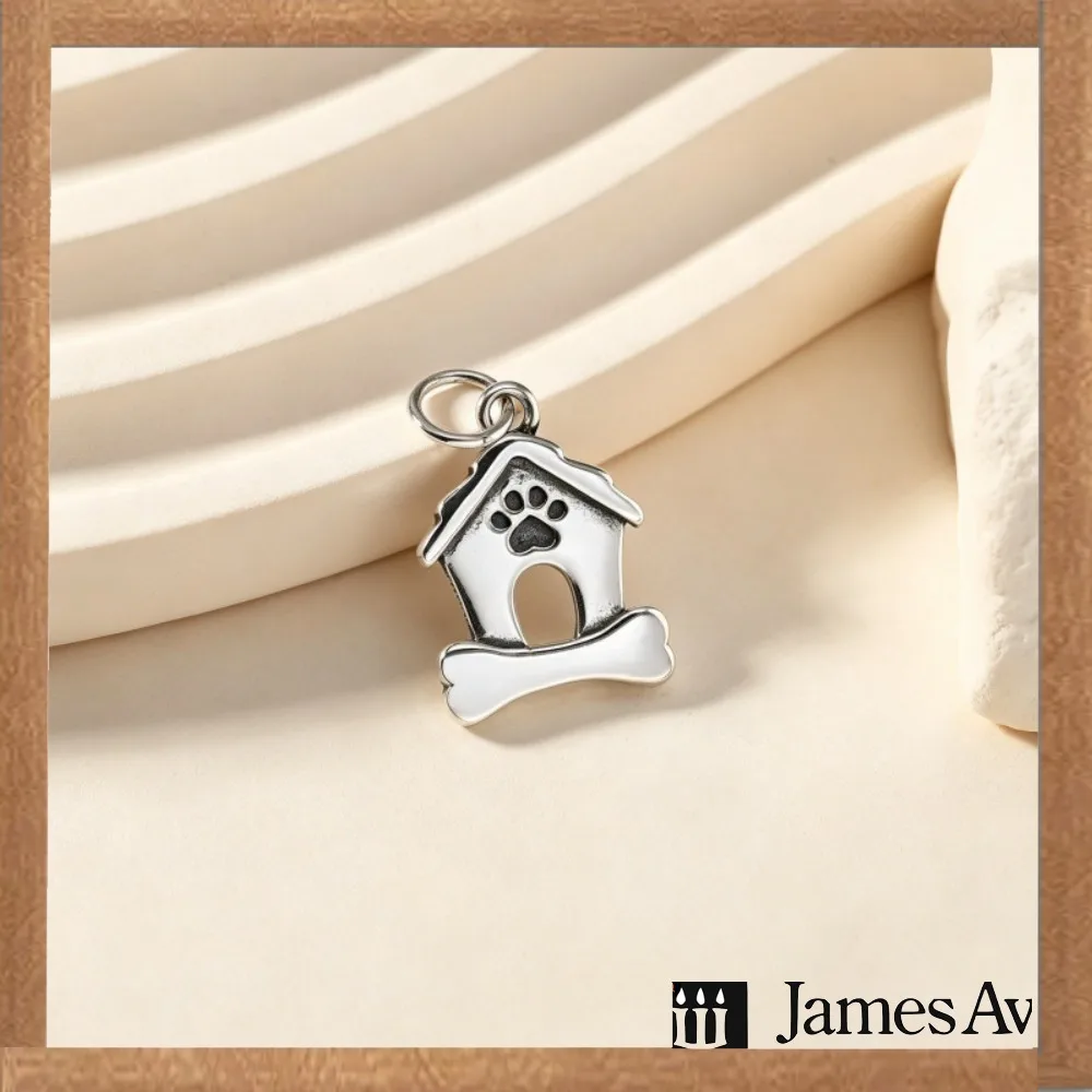 S925 Dog House Bone Paw Print Dangle Charm Pendant Pet Dog Themed Bead  Fit Snake Chain Bracelet Necklace DIY Jewelry