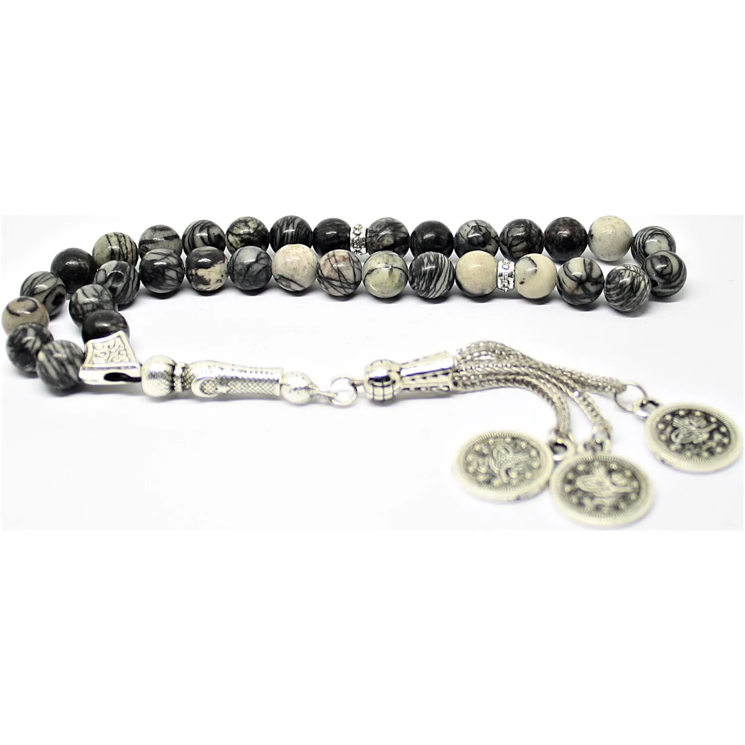 Male Obsidian Stone Rosary Real Natural Stone Rosary 2021 Summer Winter Gift Items Fashion Trend Accessories Products