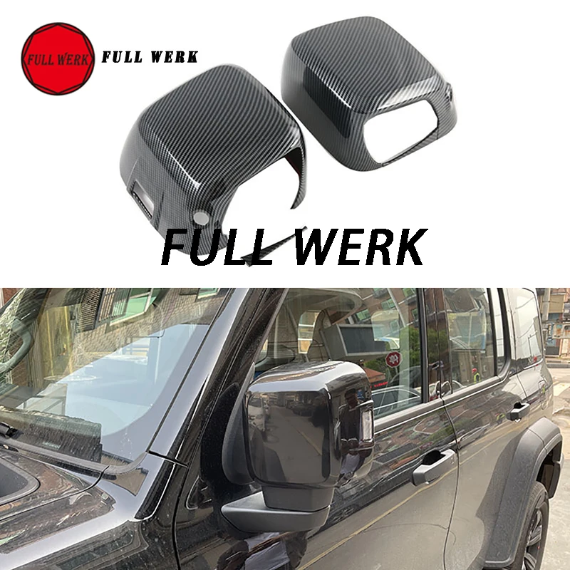 

ABS Car Exterior Side Rear View Mirror Cover Sticker Cap Frame Trim Protective Shell Housing for Great Wall Tank 300 2021 Access