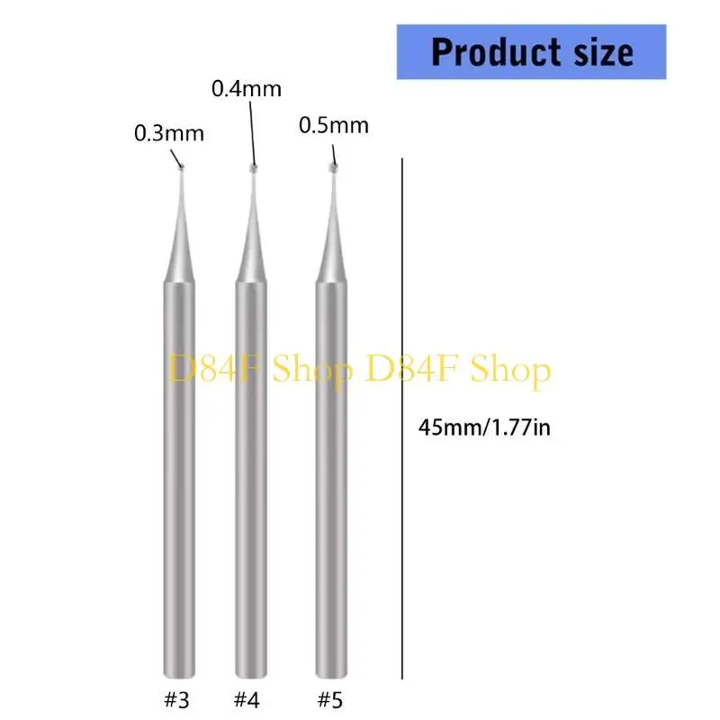 Pontas caneta moagem D84F 0,3 mm 0,4 mm 0,5 mm Broca Caneta moagem para placa principal Broca