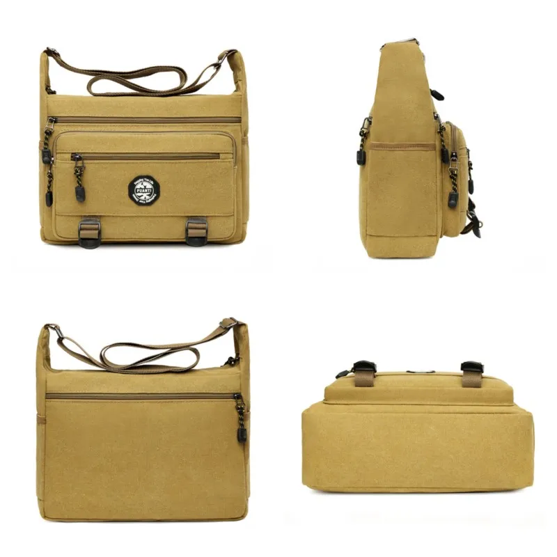 Man Canvas Shoulder Bag Messenger Bag Shopping Handbag Male Travel Casual Crossbody Bags Shopping Men Tote