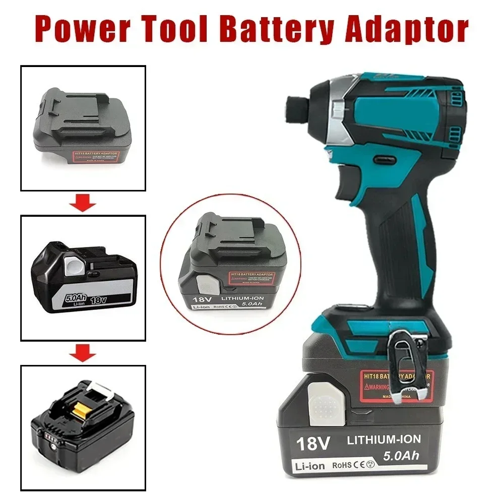 Battery Adapter for Hitachi&Hikoki 18V Lithium Batteries Convert To for Makita/DW/Milwaukee/Bosch 18V/20V Battery Power Tools