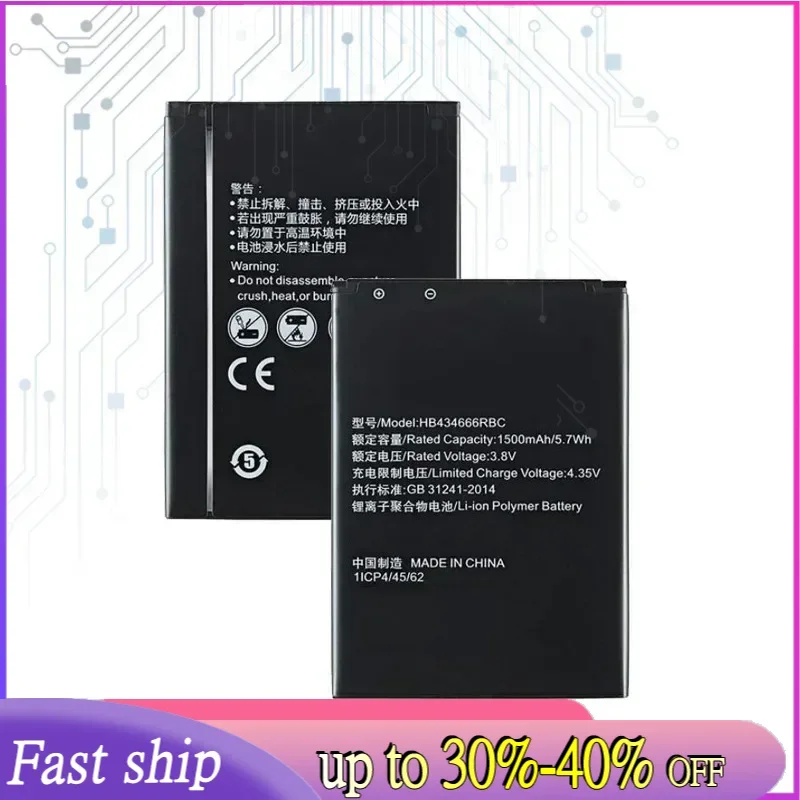 Huaweiの交換用バッテリー,hb434666rbc,e5573,e5573s,E5573S-32, E5573S-320, E5573S-606, E5573S-806, 1500mah